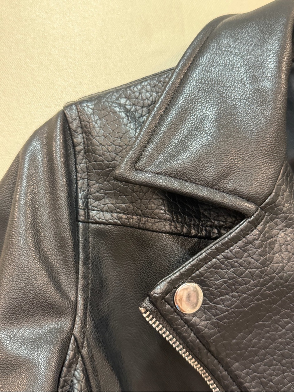 NWT Art Class Girls Size L (10-12) Black Faux Leather Biker Moto Jacket - Picture 11 of 12